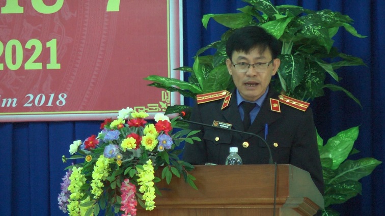 Viện kiểm sát nhân dân huyện báo cáo tổng kết công tác năm 2018, phương hướng nhiệm vụ năm 2019 tại kỳ họp