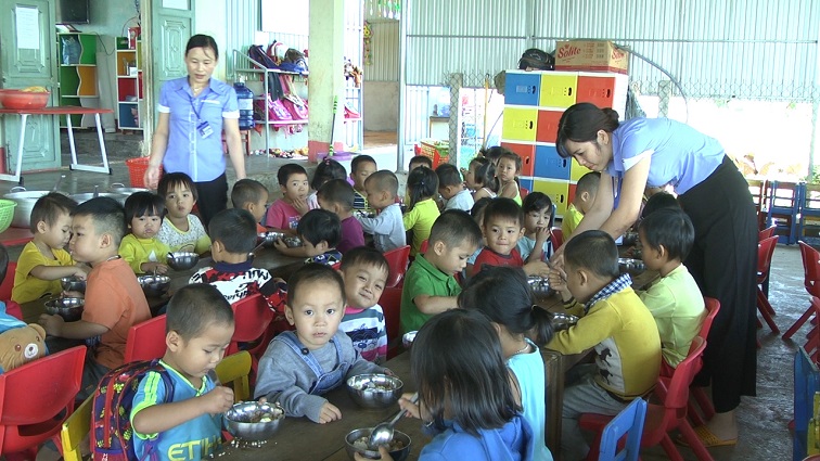 Trường Mầm non Thanh Bình xã Ea Sar nỗ lực thực hiện tốt công tác bán trú