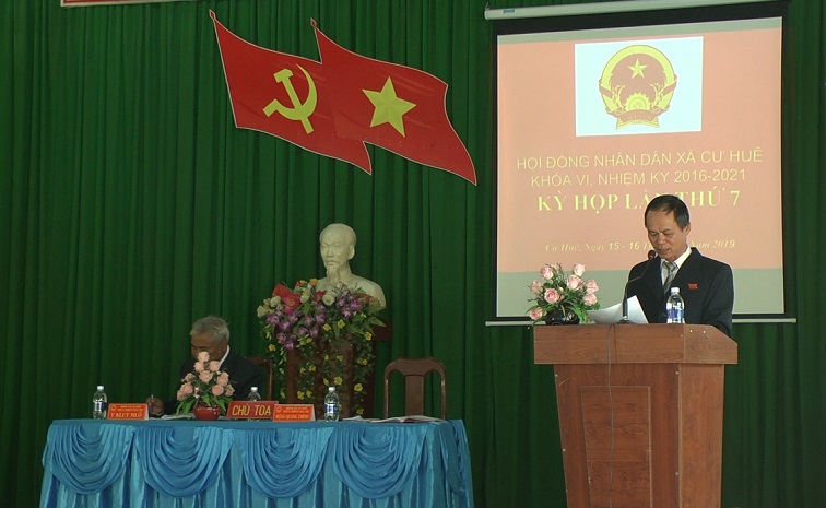 HĐND xã Cư Huê tổ chức kỳ họp thứ 7, khoá VI, nhiệm kỳ (2016-2021)