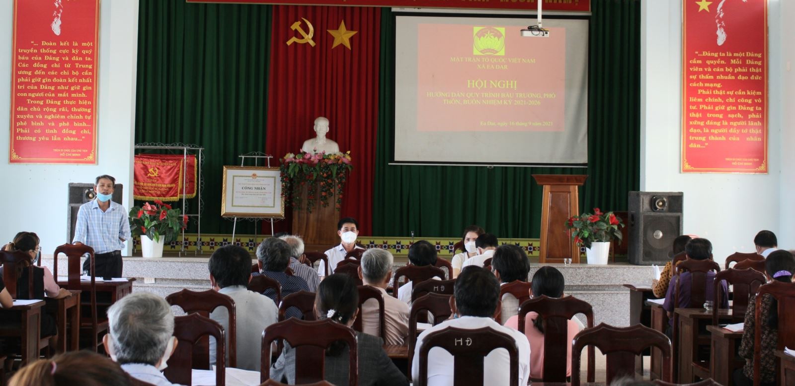 MTTQ xã Ea Đar hướng dẫn quy trình bầu trưởng, phó thôn buôn nhiệm kỳ 2021-2026
