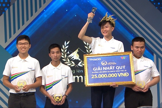 Vũ Quốc Anh giành vòng nguyệt quế tại cuộc thi quý II Olympia năm thứ 20. Ảnh tư liệu.
