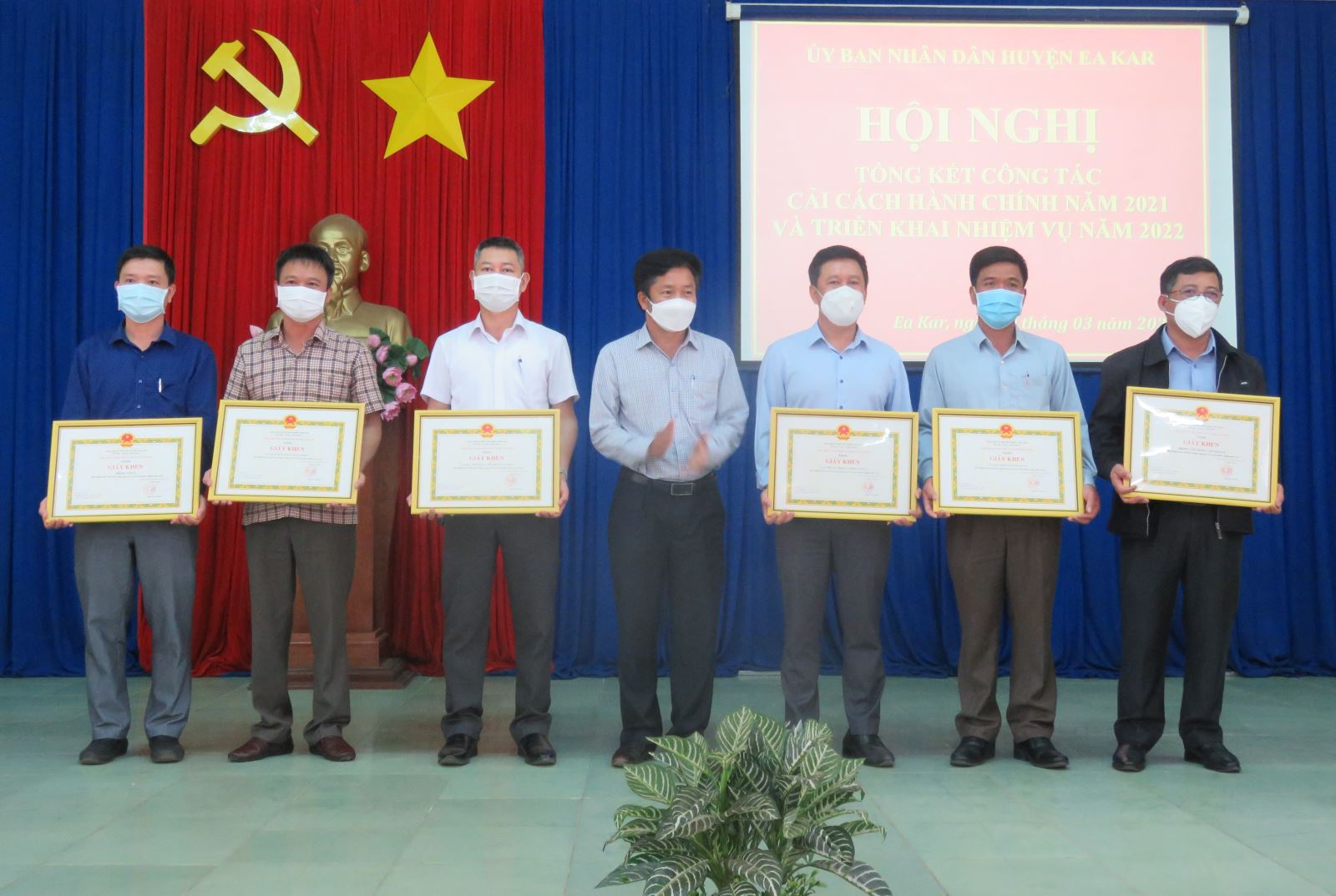Huyện tổ chức Hội nghị tổng kết công tác cải cách hành chính năm 2021, triển khai nhiệm vụ năm 2022.