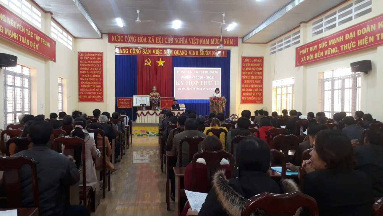 Kỳ họp thứ 11 Hội đồng nhân dân xã Ea Tih khóa VI, nhiệm kỳ 2016-2021