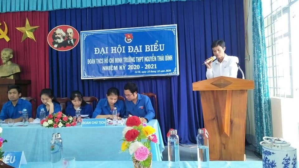 Đại hội Đại biểu Đoàn Trường THPT Nguyễn Thái Bình (huyện Ea Kar) năm học 2020-2021