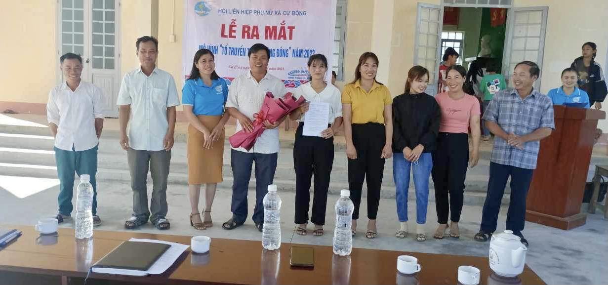Hội LHPN xã Cư Bông tổ chức Lễ ra mắt Mô hình “ Tổ truyền thông cộng đồng” năm 2023