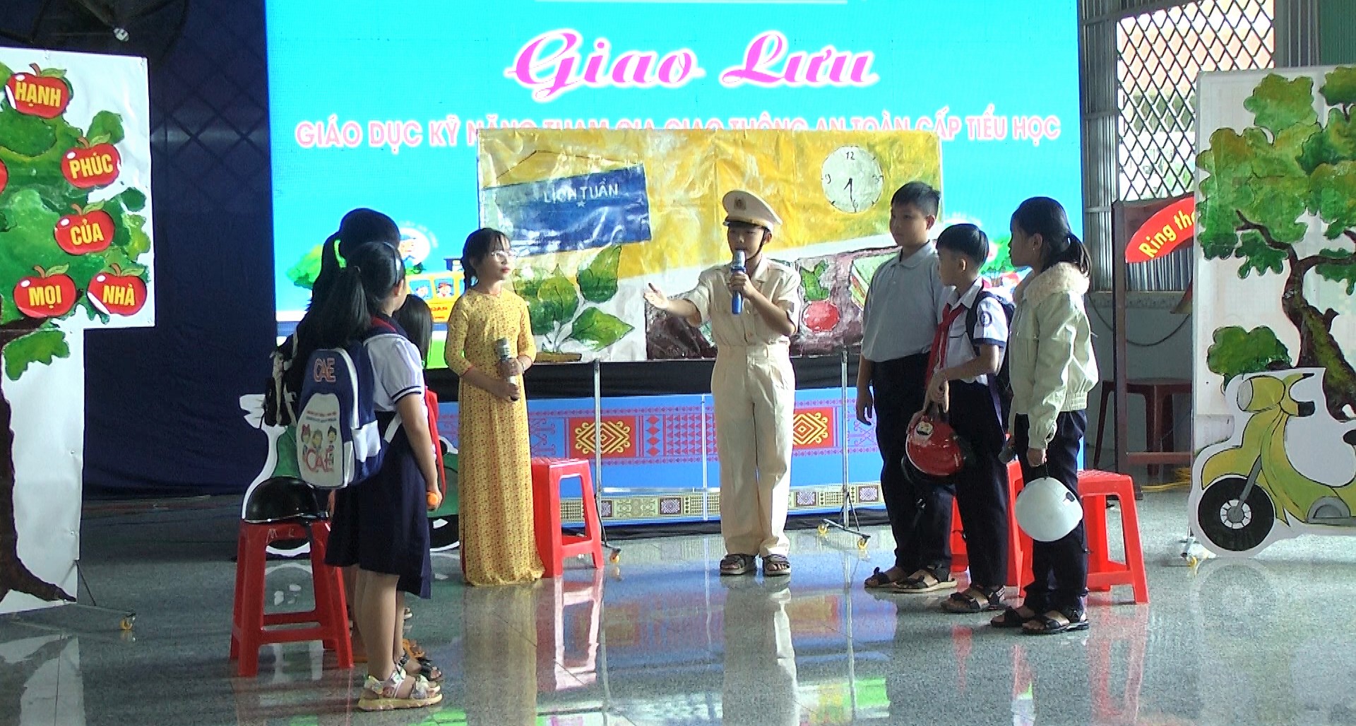 Ghi nhận qua Giao lưu giáo dục kỹ năng tham gia giao thông an toàn cấp tiểu học, năm học 2023 – 2024