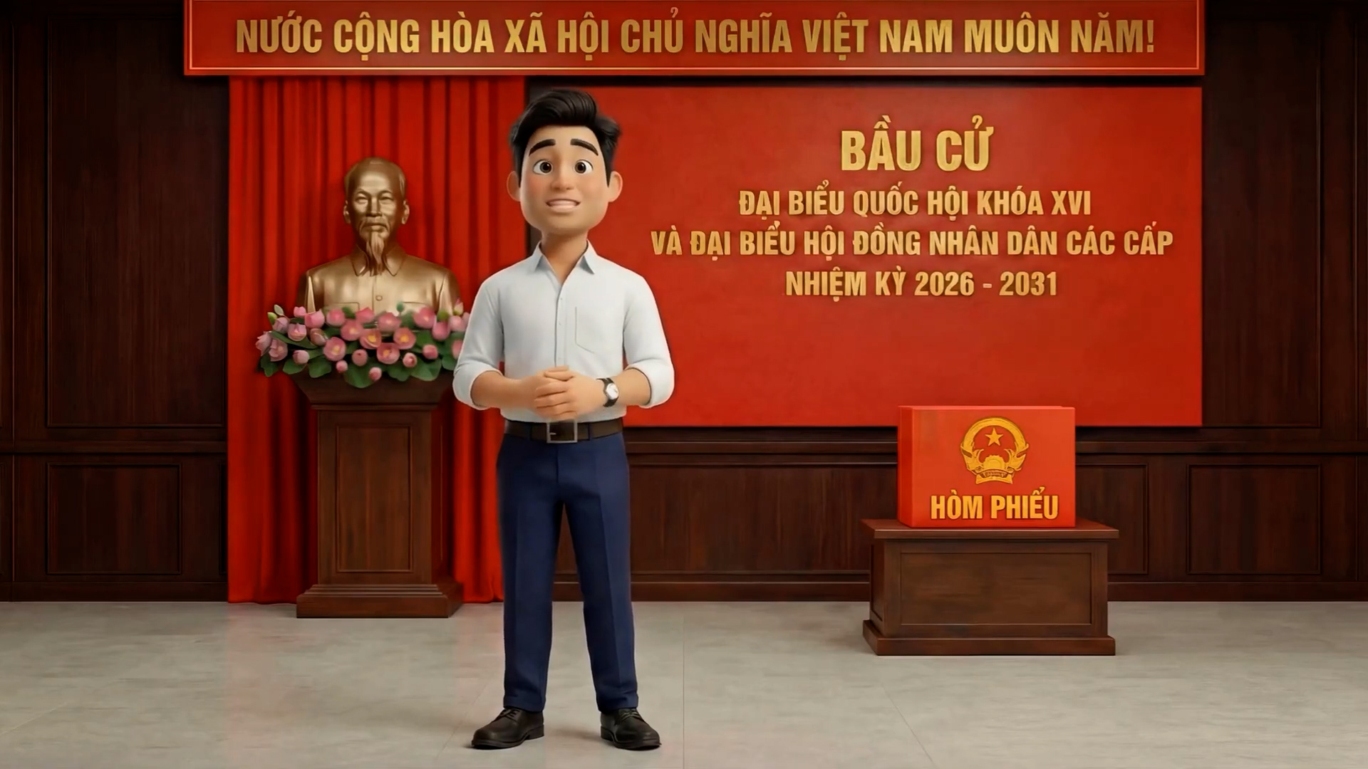 Hướng dẫn mẫu phiếu bầu cử bầu cử ĐBQH khóa XVI và đại biểu HĐND các cấp nhiệm kỳ 2026 – 2031